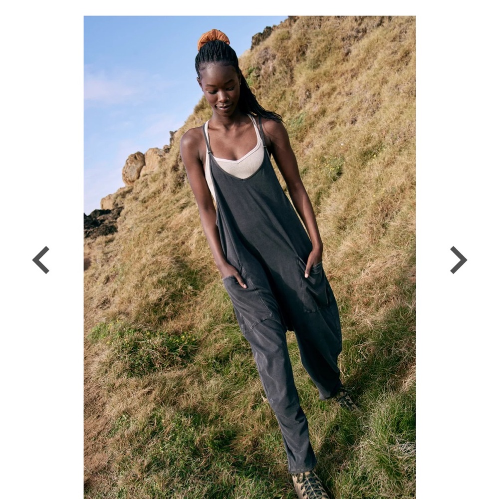 Free People Movement Hot Shot Onesie Stylish Black Jumpsuit for Women